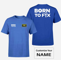 Thumbnail for Customisable Born To Fix Airplanes T-Shirt - view 9