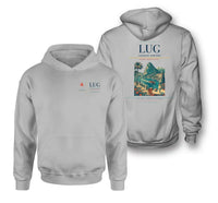 Thumbnail for Lugano Airport (LUG) design on light gray double-side hoodie