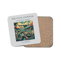 Thumbnail for The Canal Stopover - Designed Coasters design on light gray 1-piece
