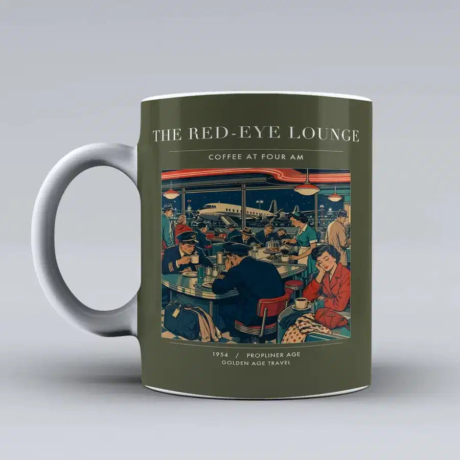 VINTAGE G4082 - The Red-Eye Lounge - Ceramic Mug design on greenarmy