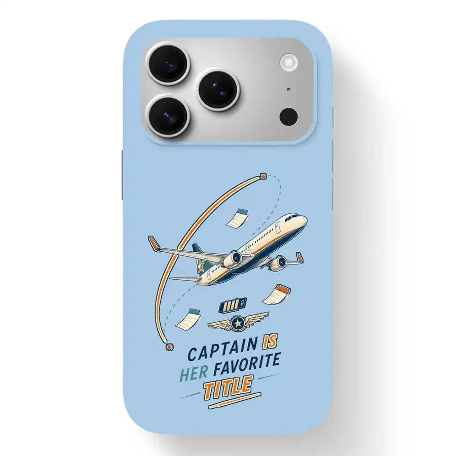 SIGNAL 577 - Captain Is Her Favorite Title - MagSafe iPhone 17 Pro design on light blue magsafe iphone 17 pro