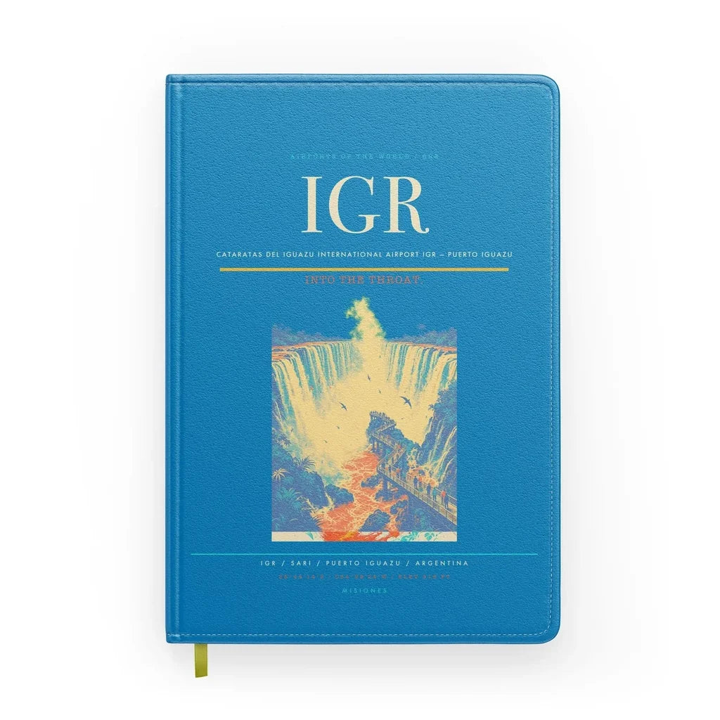 Cataratas del Iguazu International Airport (IGR) design on turquoise notebook