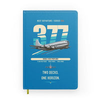 Thumbnail for Boeing 377 Stratocruiser design on turquoise notebook