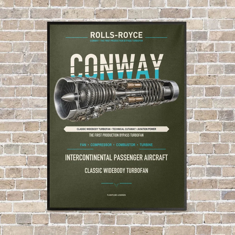 CONWAY vertical canvas print - framed - green army background