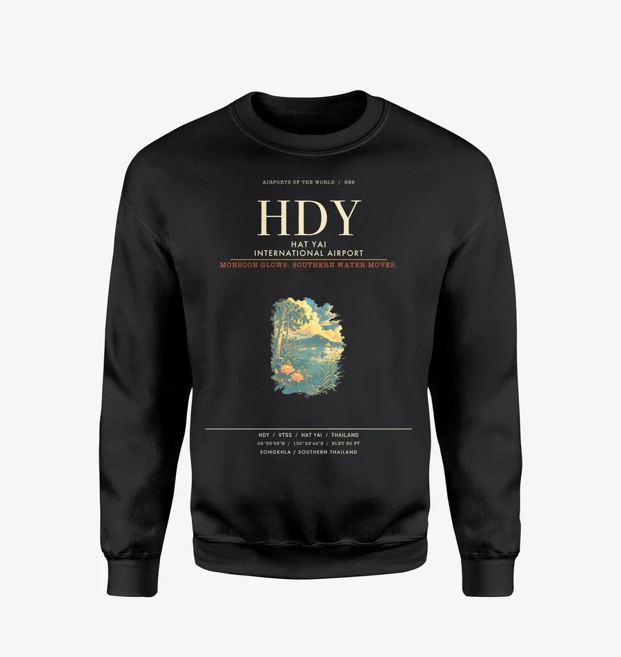 Hat Yai International Airport HDY Sweatshirt - Black