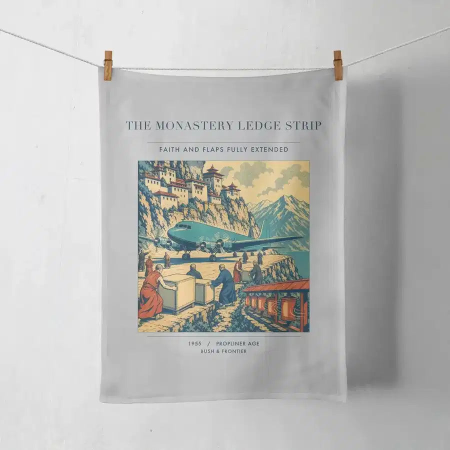 VINTAGE G4341 - The Monastery Ledge Strip - Designed Towels design on lightgray