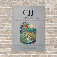 Thumbnail for Cheongju International Airport CJJ vertical canvas print - no frame - light gray background