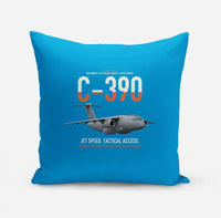 Thumbnail for C-390 Millennium design on turquoise pillow
