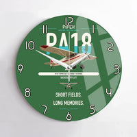 Thumbnail for Piper PA-18 Super Cub design on green no frame wall clock
