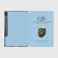Thumbnail for Jeju International Airport (CJU) design on light blue samsung tablet tablet case