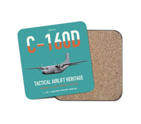 Thumbnail for Transall C-160D design on turquoise 1 piece coaster
