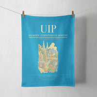Thumbnail for Quimper–Cornouaille Airport (UIP) design on turquoise towel