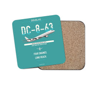 Thumbnail for Douglas DC-8-63 design on turquoise 1 piece coaster
