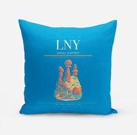Thumbnail for Lanai Airport (LNY) design on turquoise pillow