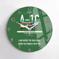 Thumbnail for Aviat Husky A-1C-180 design on green no frame wall clock