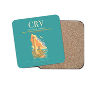 Thumbnail for Crotone Airport (CRV) design on turquoise 1 piece coaster