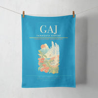 Thumbnail for Yamagata Airport (GAJ) design on turquoise towel