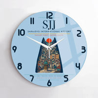 Thumbnail for Sarajevo International Airport SJJ Wall-Clock No-Frame - Light Blue