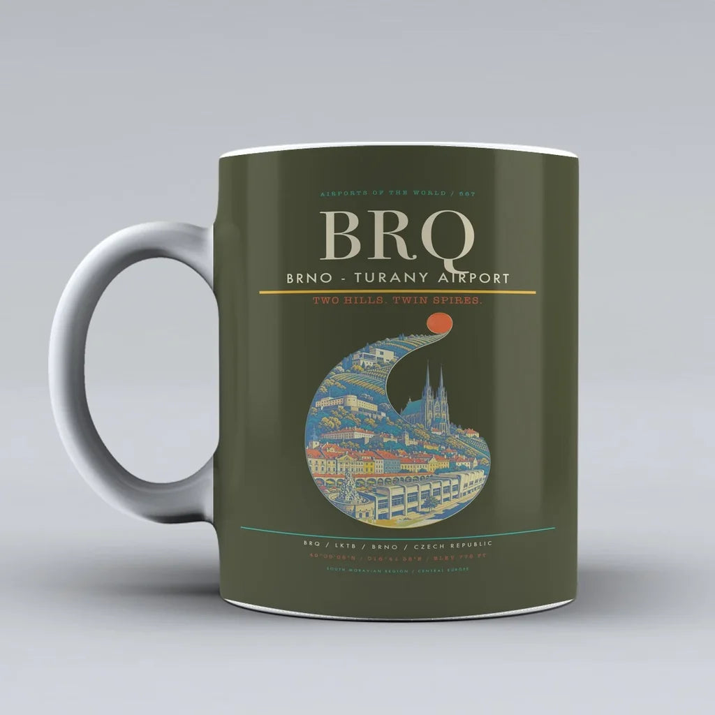Brno - Turany Airport BRQ Mug - Green Army