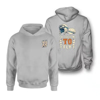Thumbnail for SIGNAL 540 - She Taught Me To Fly - Double-Side Hoodie design on light gray double side hoodie
