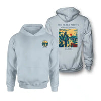 Thumbnail for VINTAGE G4503 - The Ferry Pilots - Double-Side Hoodie design on lightblue double side