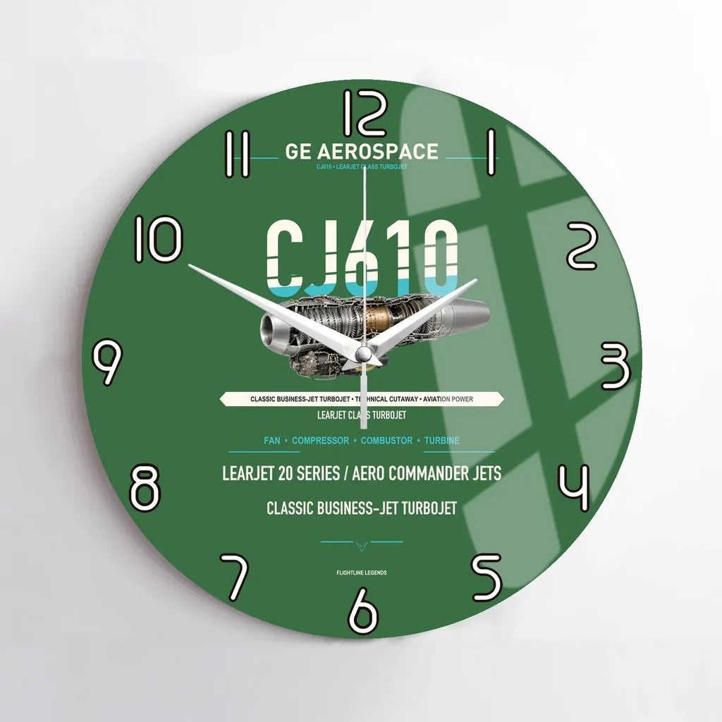 CJ610 design on green no frame wall clock