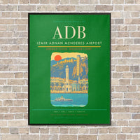 Thumbnail for Izmir Adnan Menderes Airport ADB - Canvas Framed - Green