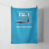 Thumbnail for FH-1 Phantom First Jet Takes the Deck design on turquoise towel