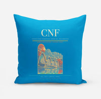 Thumbnail for Tancredo Neves International Airport (CNF) design on turquoise pillow