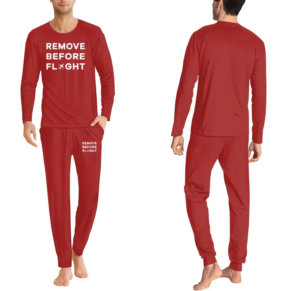 Remove Before Flight men pajamas - Red