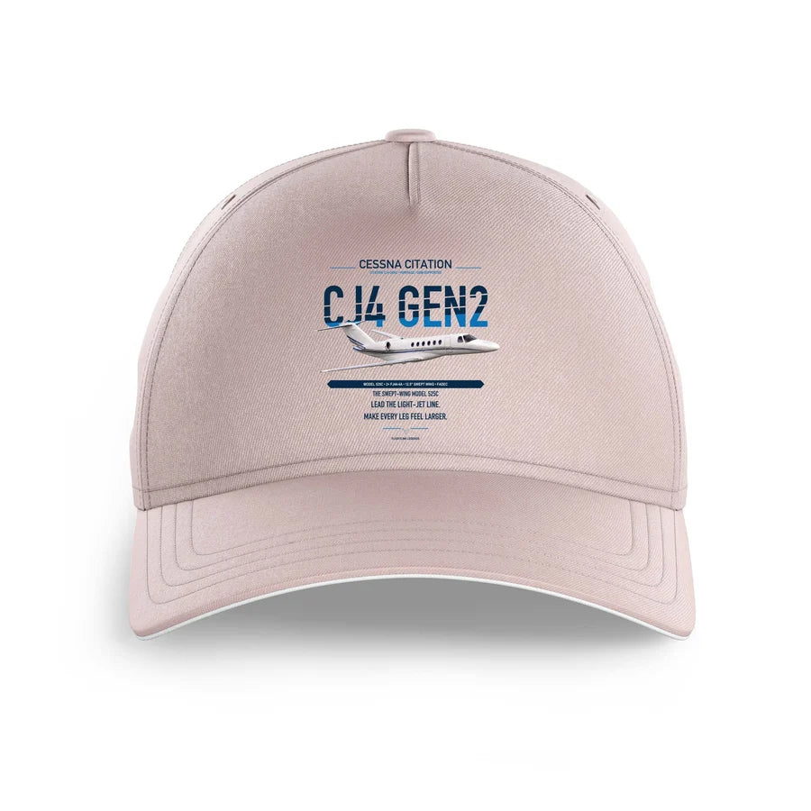 Cessna Citation CJ4 Gen2 design on pink printed hat