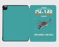 Thumbnail for Leonardo CH-149 Cormorant design on turquoise ipad tablet case