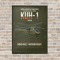 Thumbnail for Korea Aerospace Industries KUH-1 Surion vertical canvas print - framed - green army background