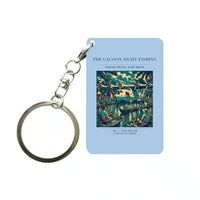 Thumbnail for VINTAGE G4407 - The Lagoon Night Fishing - Designed Key Chain design on lightblue