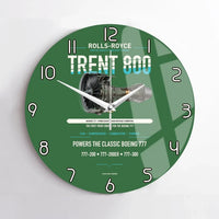 Thumbnail for TRENT 800 design on green no frame wall clock