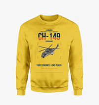 Thumbnail for Leonardo CH-149 Cormorant design on yellow sweatshirt