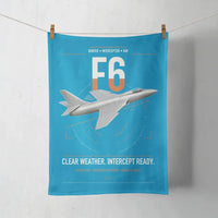 Thumbnail for Hawker Hunter F6 design on turquoise towel