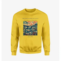 Thumbnail for VINTAGE G4411 - The Dawn Patrol Of Gulls - Designed Sweatshirts design on yellow