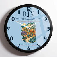 Thumbnail for Aeropuerto Internacional de Guanajuato (BJX) design on light blue framed wall clock