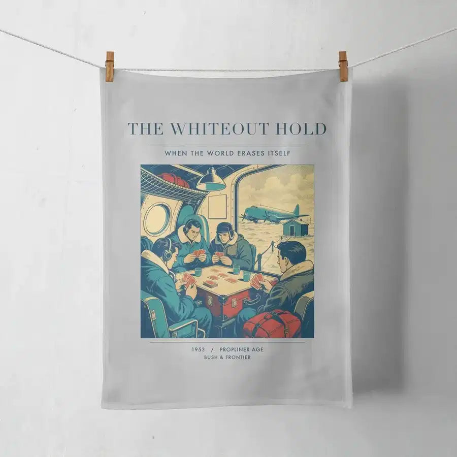 VINTAGE G4359 - The Whiteout Hold - Designed Towels design on lightgray