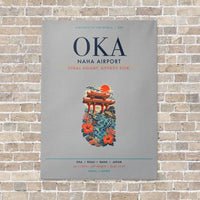Thumbnail for Naha Airport OKA vertical canvas print - no frame - light gray background