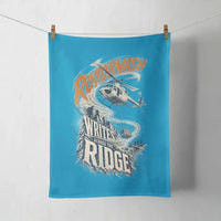 Thumbnail for Rotorwash Writes Across The Ridge design on turquoise towel