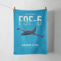 Thumbnail for F9F-5 Panther design on turquoise towel