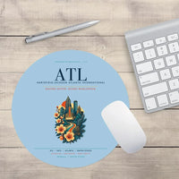 Thumbnail for Atlanta Hartsfield-Jackson International Airport (ATL) design on light blue round mouse pad