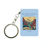 Thumbnail for VINTAGE G4338 - The Canyon Echo Run - Designed Key Chain design on lightblue
