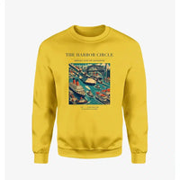 Thumbnail for VINTAGE G4059 - The Harbor Circle - Designed Sweatshirts design on yellow