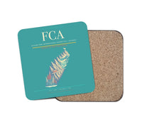 Thumbnail for Glacier Park International Airport (FCA) design on turquoise 1 piece coaster