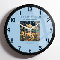 Thumbnail for VINTAGE G4090 - The Desert Stopover - Designed Wall Clocks design on lightblue framed