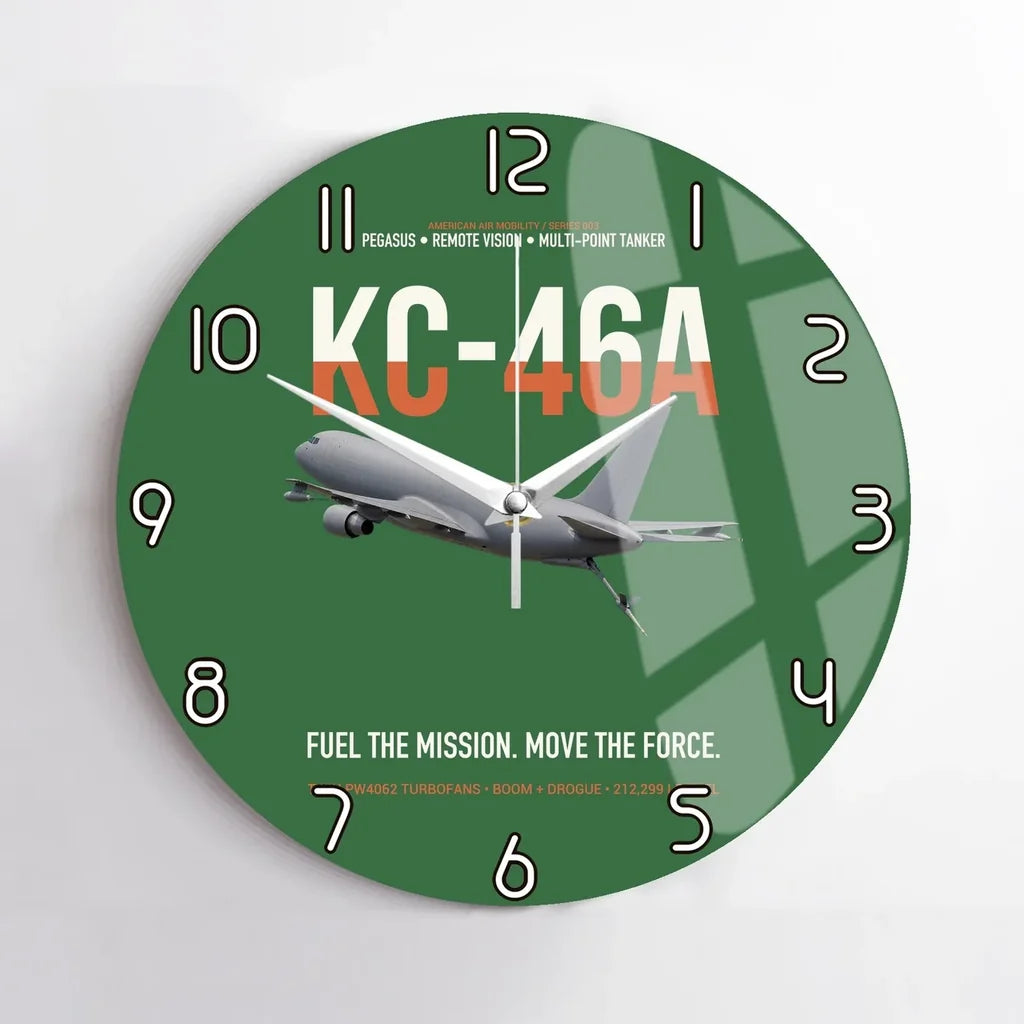KC-46A PEGASUS design on green no frame wall clock
