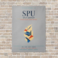 Thumbnail for Split Airport SPU vertical canvas print - no frame - light gray background